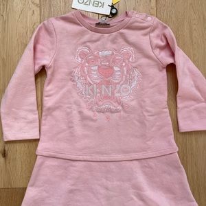 KENZO Tiger head logo sweatshirt dress